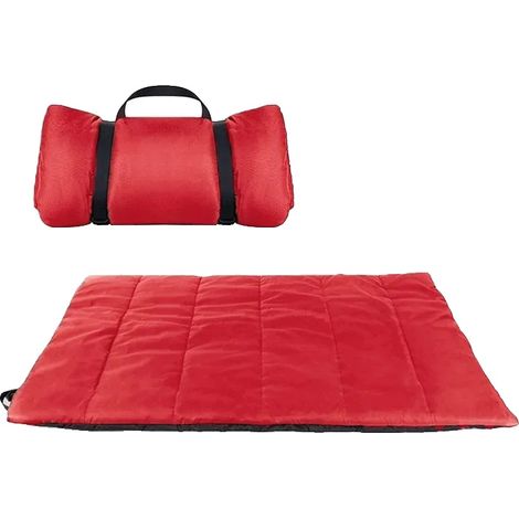 Alfombra para perros, portátil, impermeable, roja, 110x68cm (1/2)
