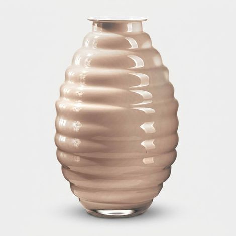 Vase décoratif design en verre Anelli 30 - Fumé multicolore (1/2)