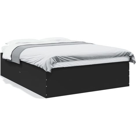 Maison Exclusive - Bettgestell Schwarz 160x200 cm Holzwerkstoff