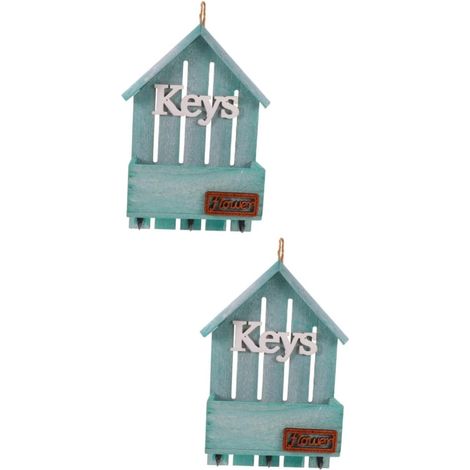 2pièces Porte-clés Mural Forme De Maison Organisateur Décoratif Avec Boîte De Rangement Pour Clés Et Petits Bijoux Pour Entrée Et Salle à Manger Décoration Élégante Et (1/5)