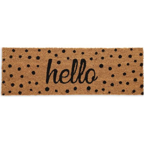 Tapis de porte antidérapant intérieur extérieur 75 x 45 cm robuste ambiance chaleureuse en coco naturel (1/4)