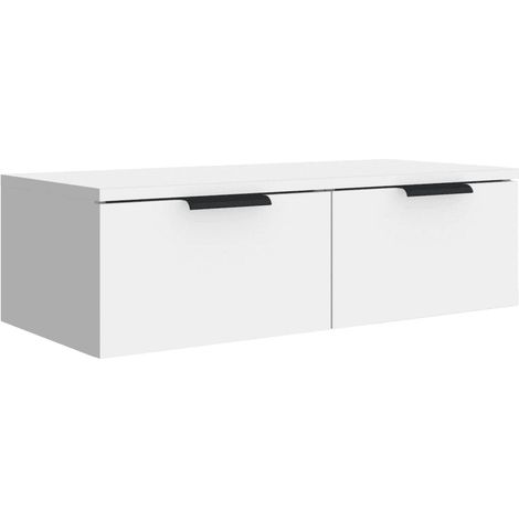 Armario moderno de pared almacenamiento elegante y versátil 68 x 30 x 20 cm madera de ingeniería blanca 020047999 (1/5)