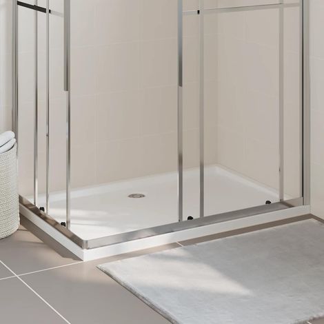 Receveur de douche rectangulaire en ABS, blanc, 80 x 120 cm