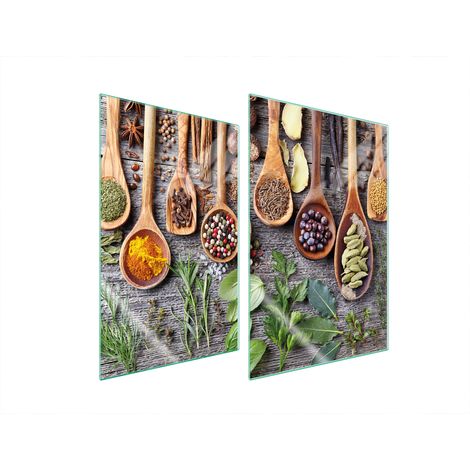 PLACA PROTECTORA DE VIDRIO PARA COCINA 2x35x52 ESPECIAS (1/5)