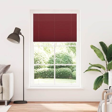 Maison Exclusive - Tenda Plissettata Rosso Bordeaux 120x200 cm Larghezza Tessuto