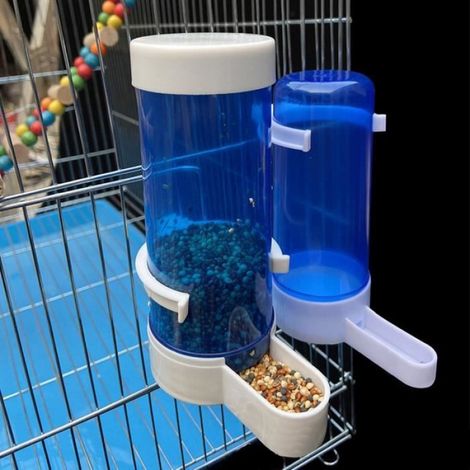 Lot de 2 Abreuvoir automatique, Plastique, Récipient transparent, Pour perroquets et pigeons (1/4)