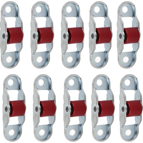 10 Galets Silencieux pour Portes et Fenêtres Coulissantes - Roulements Plastique 12mm - Pack de 10 (1/5)