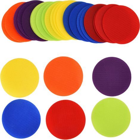 Marqueurs de tapis colorés pour jeux d'intérieur, activités enfants, maternelle et salle de classe, ronds