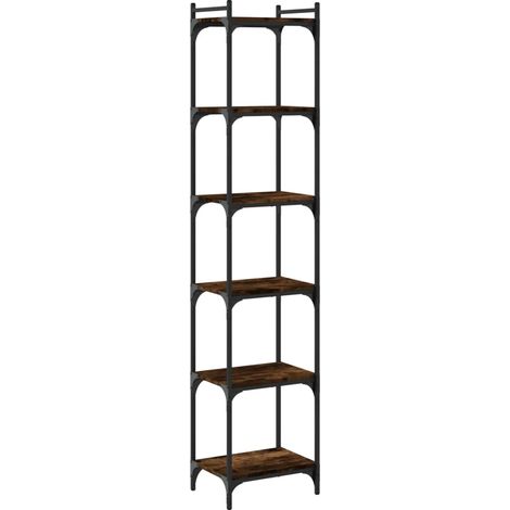 Maison Exclusive - Bücherregal 6 Böden Räuchereiche 40x30x188 cm