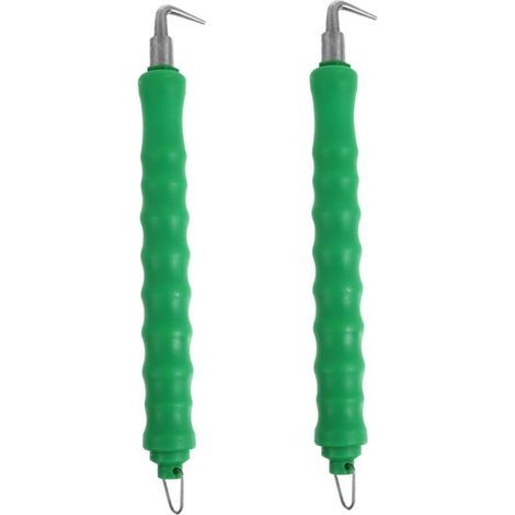 Lot De 2 Semi-automatiques Pour Armatures Outil De Fixation De Fil Pour La Construction D'armatures Poignée Verte Facile À Utiliser 26cm (1/4)
