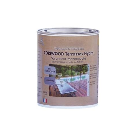 Saturateur monocouche terrasse bois Incolore JERICAN 1L-CORILPRO