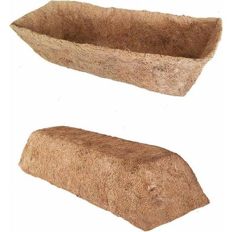 Panier suspendu en noix de coco naturelle, insert rond pour la maison, le jardin, balcon (1/4)
