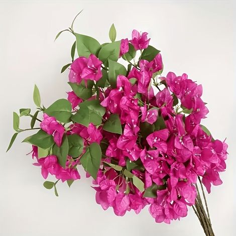 Lot de 5 lianes de bougainvilliers artificiels, Faux Plastique Verdure pour Intérieur Extérieur Suspendu Jardinière Bureau À Domicile De Mariage Ferme Décor