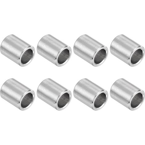8pcs 304 Stainless Steel Spacer Screw Socket Silver (1/5)