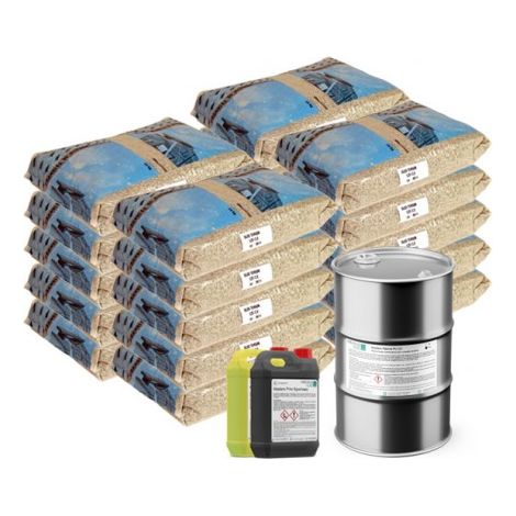 Moquette de pierre - Kit complet 33m² - Teinte : Blanc Bleuté