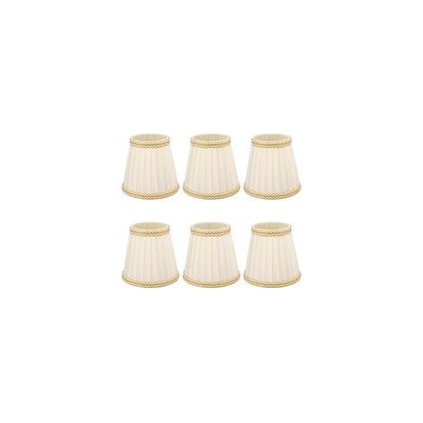6 mini abat-jour à pince pour ampoules bougie et lustres, accessoires d'éclairage (1/5)