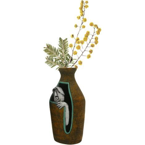 FENOPLASTICAVase à fleurs décoratif,Design de vase rétro innovant - Décoration de fête de pendaison de crémaillère de mariage de Table de salon, vase de décor à la maison moderne pour des cadeaux uniq (1/5)
