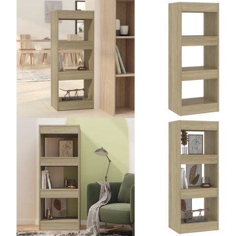 Bibliothèque/séparateur de pièce chêne sonoma bois d'ingénierie - Étagère bois - Séparateur de pièce (1/5)