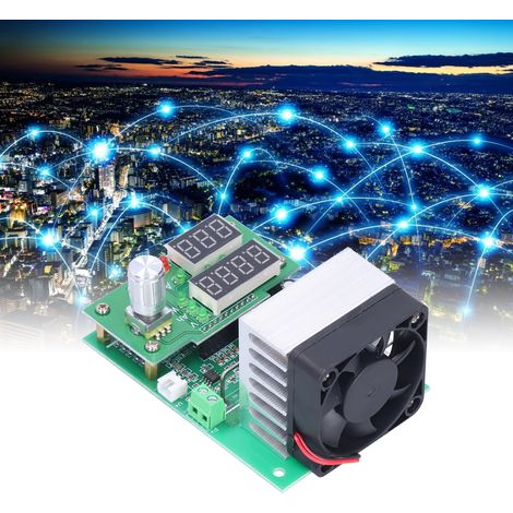 Testeur de capacité de décharge à affichage numérique 60 W, charge électronique à courant constant 9,99 A 30 V, testeur de capacité de batterie à affichage numérique LCD avec ventilateur de refroidiss (1/5)