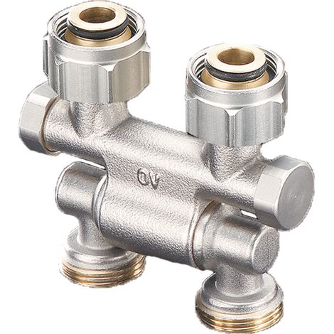 OVENTROP Hahnblock Multiflex F Schwenkbar G 3/4 ÜM x G 3/4 Eurokonus, 1015711