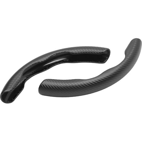 Poignée de volant de voiture, motif fibre de carbone, antidérapante et segmentée, protection de volant pour Camaro, Tahoe et Silverado, noir. (1/5)