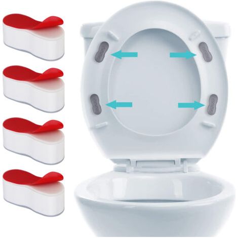 WC-Sitz-Stoßdämpfer für Bidet Badezimmer (4er-Set) – 4,5 cm x 2 cm super klebrige WC-Sitz-Stoßdämpfer aus Gummi (1/5)