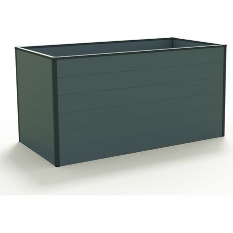 GFP Hochbeet Kräuter-Gemüse-Beet Aluminium CHRISTINA - 150x77x77cm formstabil und witterungsbeständig mit Aluminium-Hohlkammerprofilen