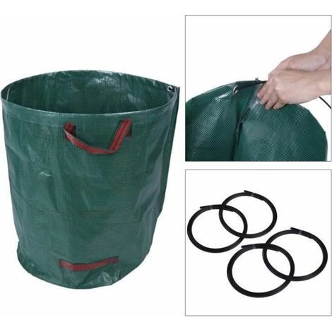 Tragbare, gewebte Müllsäcke aus Gartengras für den Außenbereich (1/2)