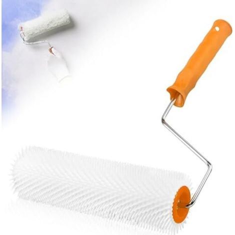Rouleau à pointes pour enduit de nivellement, 23 cm, rouleau d'aération, longueur des pointes 14 mm, rouleau d'aération en plastique, rouleau à pointes, rouleau à pointes manuel, rouleau à pointes pou (1/5)