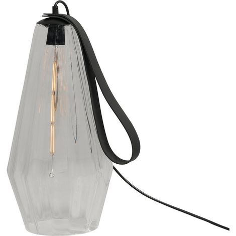 Lampe de table noire Diamond 40 cm avec verre transparent - 4130-05-40-00-23 (1/3)