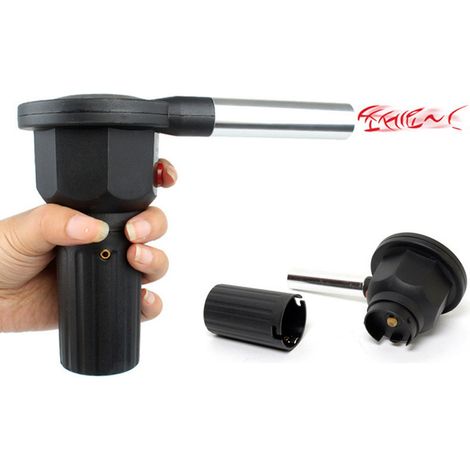 Ventilador portátil a pilas con función de soplado para parrillas de carbón, ideal para acampar y hacer picnics al aire libre. (1/5)