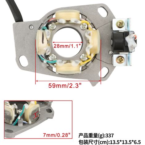 The coil stator is suitable for YZ125 YZ125X 2005-2021 1C3-85560-10-00 (1/4)