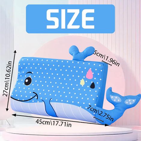 JeiibrZui - Oreiller enfant - 45 x 26 cm - 1 pièce - Mousse à mémoire de forme ergonomique - Motif animaux kawaii (1/5)