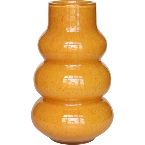 Vase Décoratif Jaune au Design Brillant, Pot pour Fleurs et Décoration de Maison - PANGIVO (1/3)
