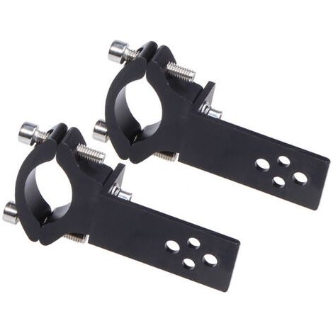 Lot de 2 colliers de serrage pour tube de fourche de moto - Installation horizontale/verticale - Montage de barre lumineuse LED - 22 mm-36 mm (1/5)