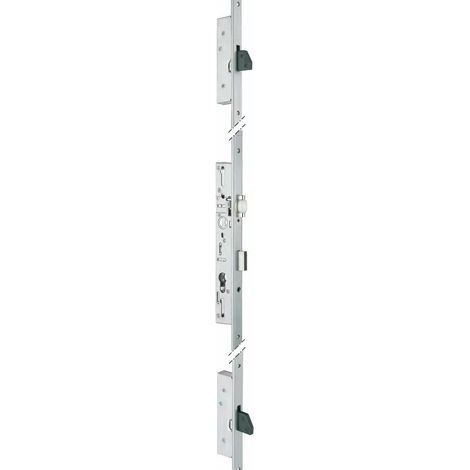 Ferco – Crémone verrou Jet 7,5 – Longueur 1100 à 1400 mm – Mécanisme de pêne pour sécurité renforcée – Largeur 700 mm – Cote D 1/2 G-13510