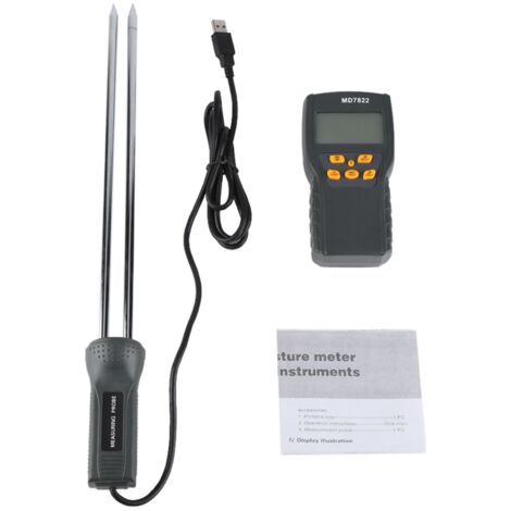 Grain moisture meter with long probe, digital display, battery-free--BIEMMEDUE (1/3)