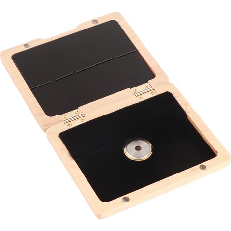 Boîte de rangement pour anches de saxophone et clarinette en bois naturel - Étui avec hygromètre pour 5 anches - Stockage instrument bois (1/5)