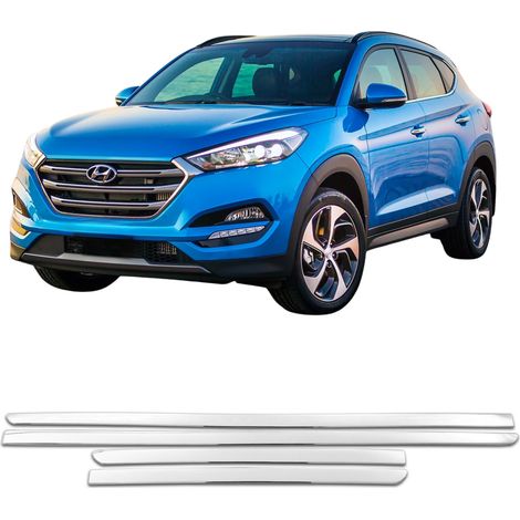Modanature laterali delle portiere in acciaio inox cromato per Hyundai Tucson dal 2015 al 2018 (1/4)