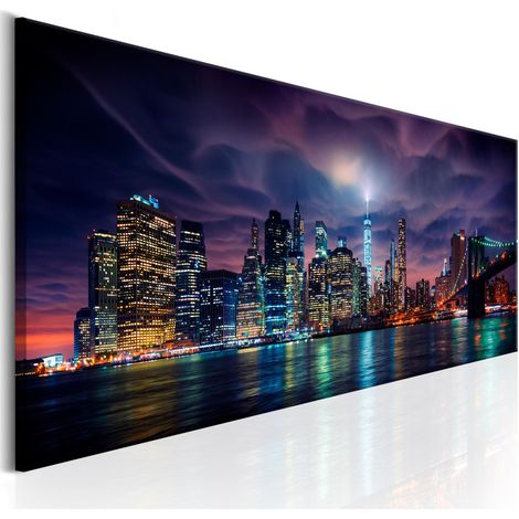 Quadro - New York: Dark City - 150x50 (1/4)