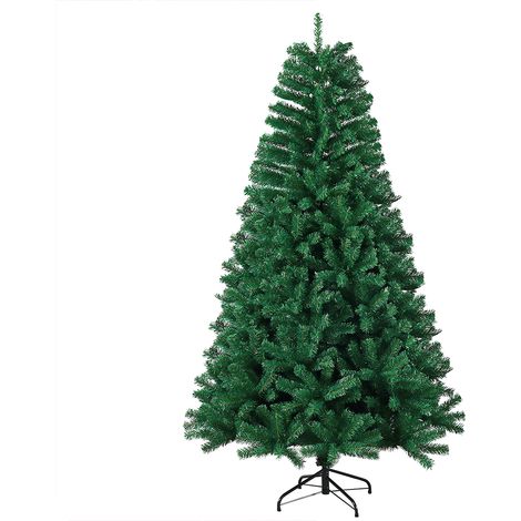 Haloyo® 180cm Künstlicher Weihnachtsbaum mit Metallständer für Weihnachtsdekoration Grün Natur