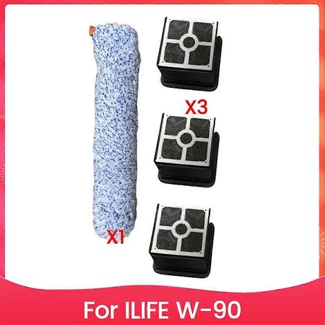 Staubsaugerzubehör – Rotierende Bürste und Filter für ILIFE W90, für erhöhte Reinigungseffizienz (1/5)