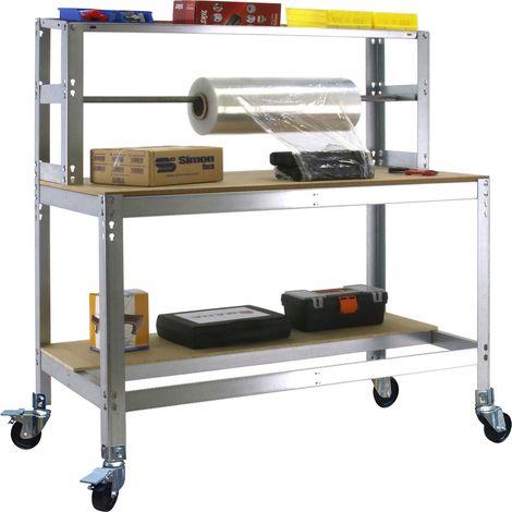 Simonrack Modèle fonctionnel établi bois métal galvanisé
