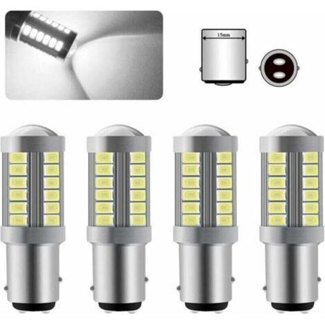 4 X 1157 BAY15D LED Ampoule Blanc Super Brillant 6000K 5630 33 SMD Canbus feu de Freinage Ampoule 12V