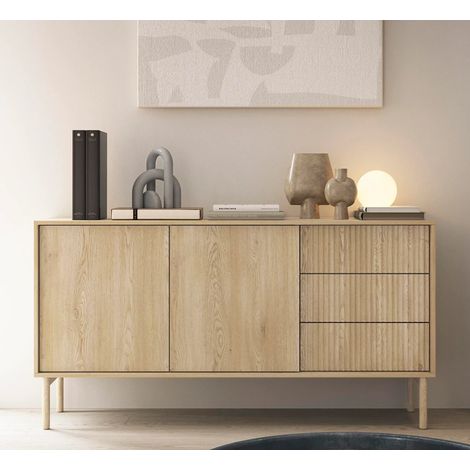 AX LIVING Sideboard Trentinis 153 2T3S Kommode mit Türen 153,5cm Braun