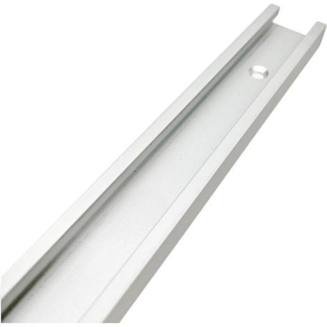 Pair Rail à onglet en T pour scie à table, défonceuse et outils de travail du bois argent 500 mm 30 x 12.8 mm (1/4)