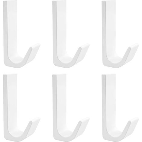 Ganchos de pared - Ganchos extrafuertes - Ideales para baño y cocina - Blancos - Ganchos adhesivos - Aptos para diversas superficies - Máximo 6 kg d... (1/5)