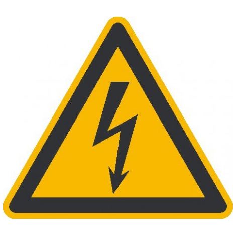 Panneau d'avertissement 200 mm Avertissement des risques électriques - autocollants