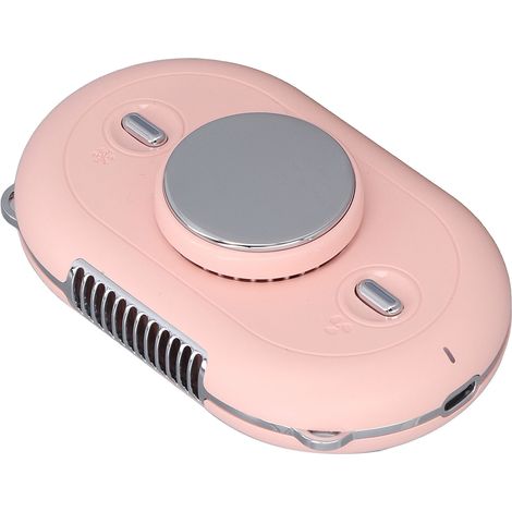 Tragbarer Halsventilator mit USB-Ladefunktion, Mini-Nackenventilator mit verstellbarem Trageband und Halterung für drinnen und draußen, Pink (1/5)