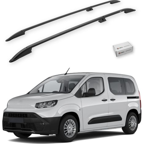 TURTLE kompatibel mit Toyota Proace City 2019-2025 / Lange Version Dachreling Crown Schwarz (1/5)